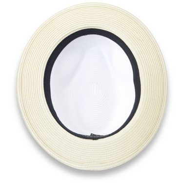 Ferrecci Tapa in Beige and White Crushable Straw Fedora