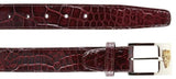 Alligator Belt in Burgundy