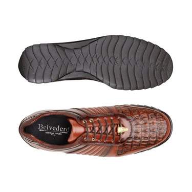 Belvedere Astor in Antique Sport Genuine Caiman Crocodile & Soft Calf Sneakers in #color_