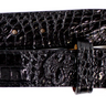 Belvedere Caiman Belt in Black in Black 44 #color_ Black 44