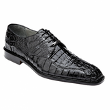 Belvedere Chapo in Black Caiman Alligator Oxfords