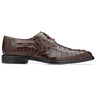 Belvedere Chapo in Brown Caiman Alligator Oxfords in Brown #color_ Brown
