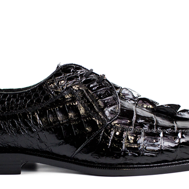 Belvedere Colombo in Black Genuine Hornback Oxfords in Black