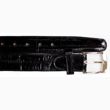 Belvedere Eel Belt in Black in Black 44