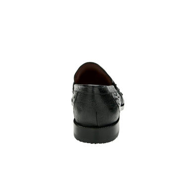 Belvedere Espada in Black Ostrich Quill Penny Loafers