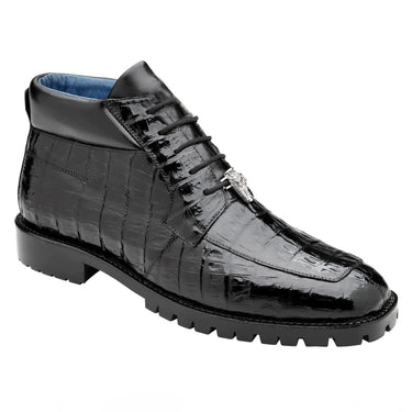 Belvedere Gallardo in Black Genuine Caiman Crocodile Boots