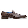 Belvedere Genova in Chocolate Brown Genuine American Alligator Loafers in Chocolate Brown #color_ Chocolate Brown