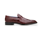 Belvedere Genova in Dark Burgundy Genuine Alligator Slip-On