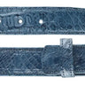 Belvedere Genuine Caiman Crocodile Belt in Antique Blue Jean in Ant. Blue Jean 44 #color_ Ant. Blue Jean 44