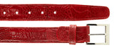 Belvedere Genuine Ostrich Leg Belt in Red