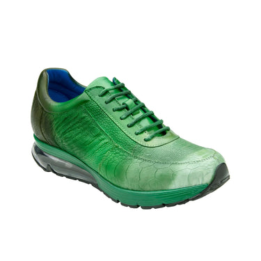 Belvedere George in Multi Pine Genuine Ostrich Hand-painted Sneakers in #color_