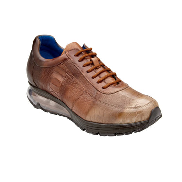 Belvedere George in Multi Rust Genuine Ostrich Hand-painted Sneakers in #color_