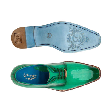 Belvedere Italo in Antique Mint Genuine Hand-Painted Eel Oxfords in #color_