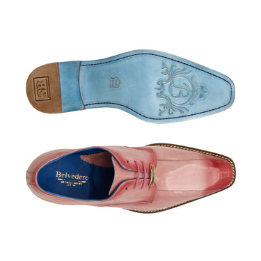 Belvedere Italo in Antique Pink Genuine Hand-Painted Eel Oxfords in #color_