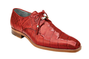 Belvedere Lago in Red Genuine Alligator Oxfords