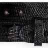 Belvedere Lizard Belt in Black in Black 44 #color_ Black 44