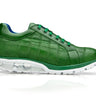 Belvedere Magnus in Emerald Ostrich Patchwork Sneakers in Emerald Green #color_ Emerald Green