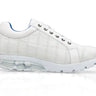 Belvedere Magnus in White Ostrich Patchwork Sneakers in White #color_ White