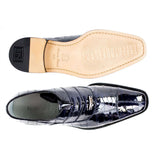 Belvedere Mare in Navy Genuine Ostrich & Eel Oxfords