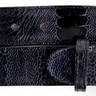 Belvedere Ostrich Leg Belt in Navy in Navy 44