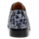 Belvedere Renzo in Ivory / Black Exotic Pirarucu Lace-Up Derby Shoes