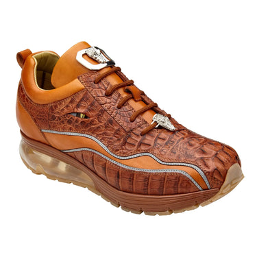 Belvedere Rexy in Antique Sport Exotic Caiman Crocodile / Calf-Skin Leather Eyes Casual Sneakers