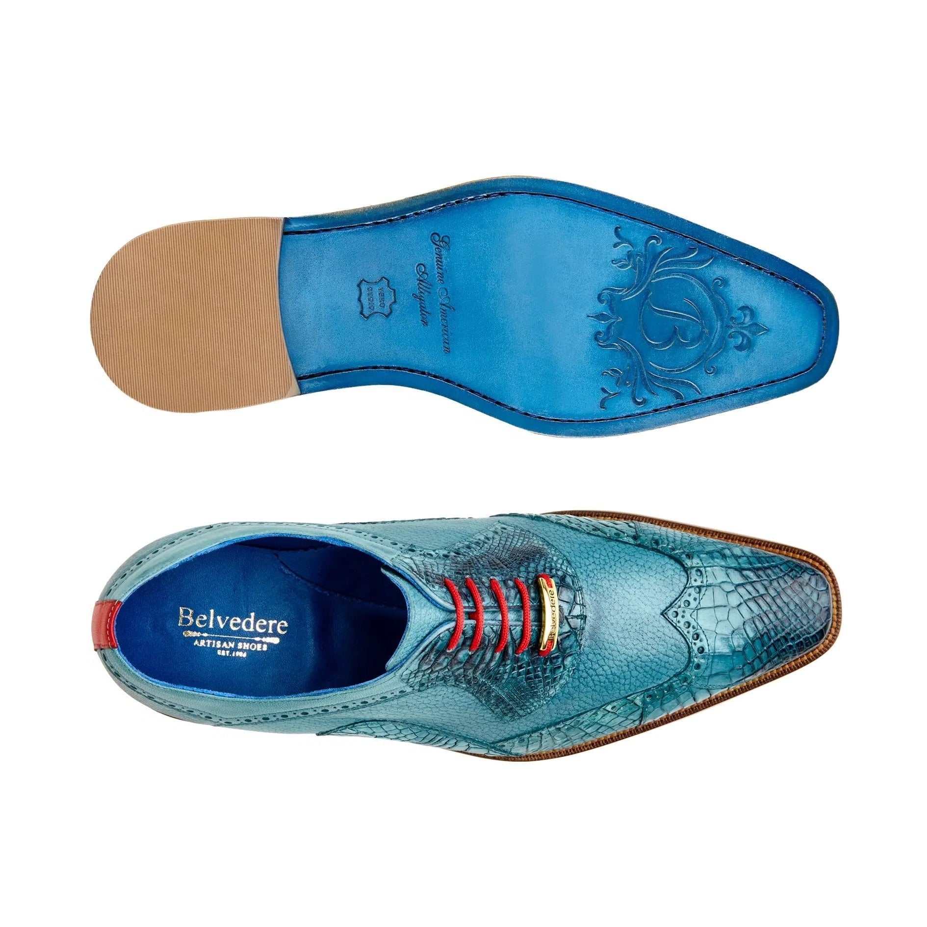 aqua blue dress shoes Men's Hekla Turquoise Suede Tassel Loafer, Blake Stitched Dress Shoes