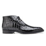 Belvedere Stefano in Black Genuine Alligator Boots in Black #color_ Black