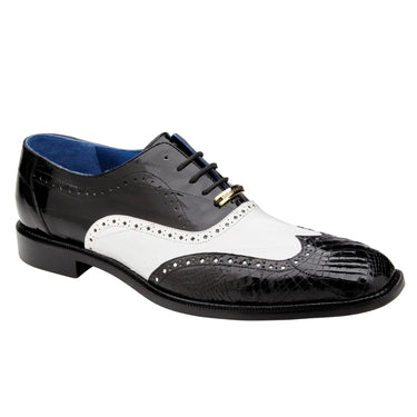 Varo in Black/White Genuine Eel & American Alligator Wingtip Oxfords by  Belvedere – DAPPERFAM