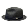 Bently Leonardo Snap Brim Fedora in Black