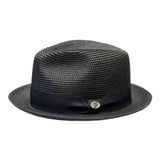 Bently Leonardo Snap Brim Fedora in Black