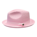 Bently Leonardo Snap Brim Fedora in Light Pink