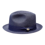 Bently Leonardo Snap Brim Fedora in Navy
