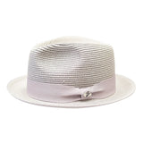 Bently Leonardo Snap Brim Fedora in Silver Grey