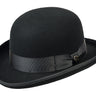 Classic Bowler in Black in Black Wool 100% Wool Felt #color_ Black Wool 100% Wool Felt