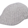 Duck Bill Cap in Beige Fabric in Beige Fabric Linen