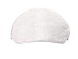 Bigalli Duck Bill in Cream Linen Flat Cap