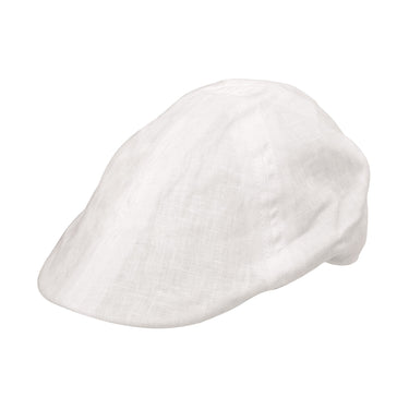 Bigalli Duck Bill in Cream Linen Flat Cap