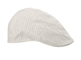 Bigalli Duck Bill in Cream Linen Flat Cap