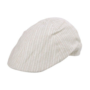 Bigalli Duck Bill in Cream Linen Flat Cap