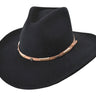 Long Trail in Black Wool 100% Wool Felt