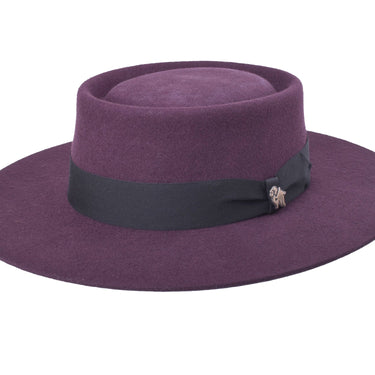 Bigalli Navarra in Blackberry Wool Felt Outdoor Hat