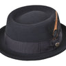 Pork Pie Stingy in Black Wool 100% Wool Felt #color_ Black Wool 100% Wool Felt