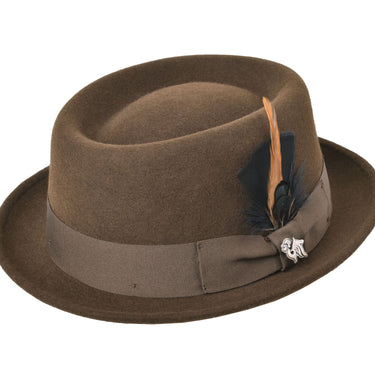 Pork Pie Stingy in Chocolate Wool 100% Wool Felt