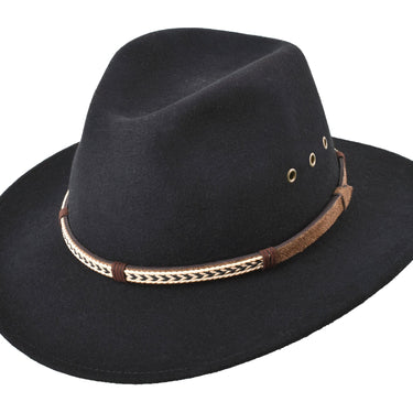Scout in Black Wool 100% Wool Felt