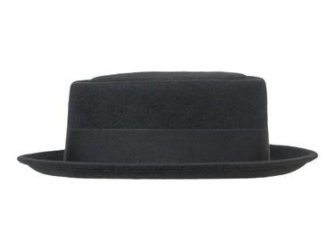 Bigalli Cooker in Black Wool Felt Pork Pie Hat