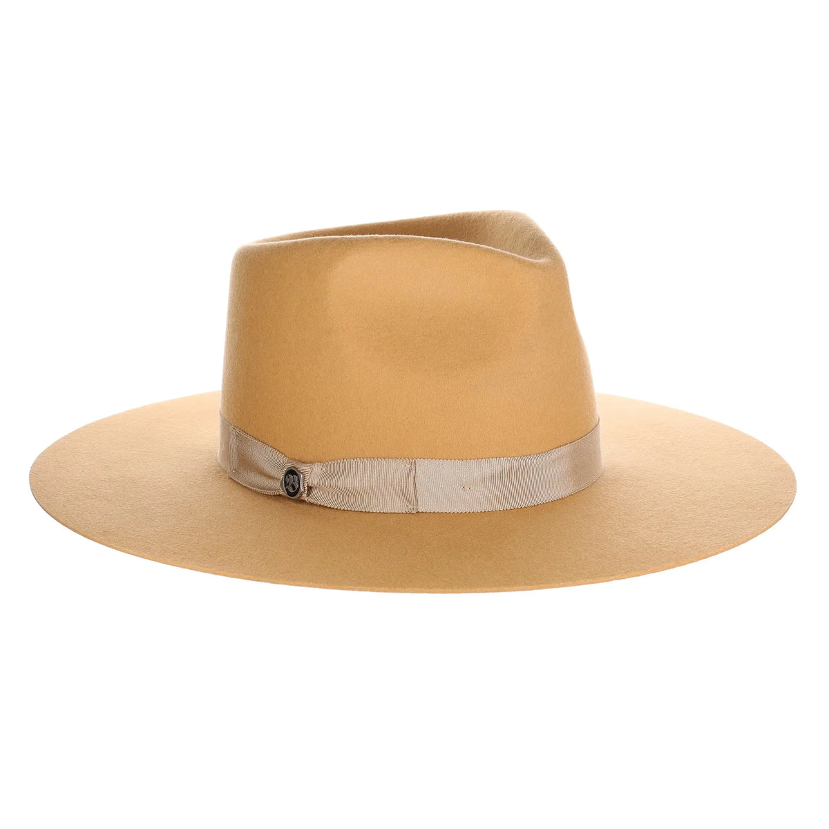Ivory Cream Fedora Wide Brim Structured Hat with Gold‎ Accent Elegant Dressy Ari Wide Brim Fedora Hat | Beige Premium Wool – JÁCMORE main image 4