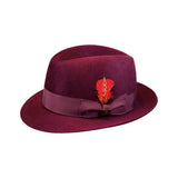 Biltmore Chicago Eleganza Finish Fur Felt Fedora in Bordeaux