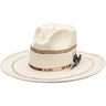 Biltmore Flush Clover Crown Shantung Straw Fedora in Tan #color_ Tan