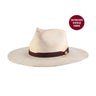 Biltmore Ivy League Wool Felt Distressed Fedora in Ivory #color_ Ivory